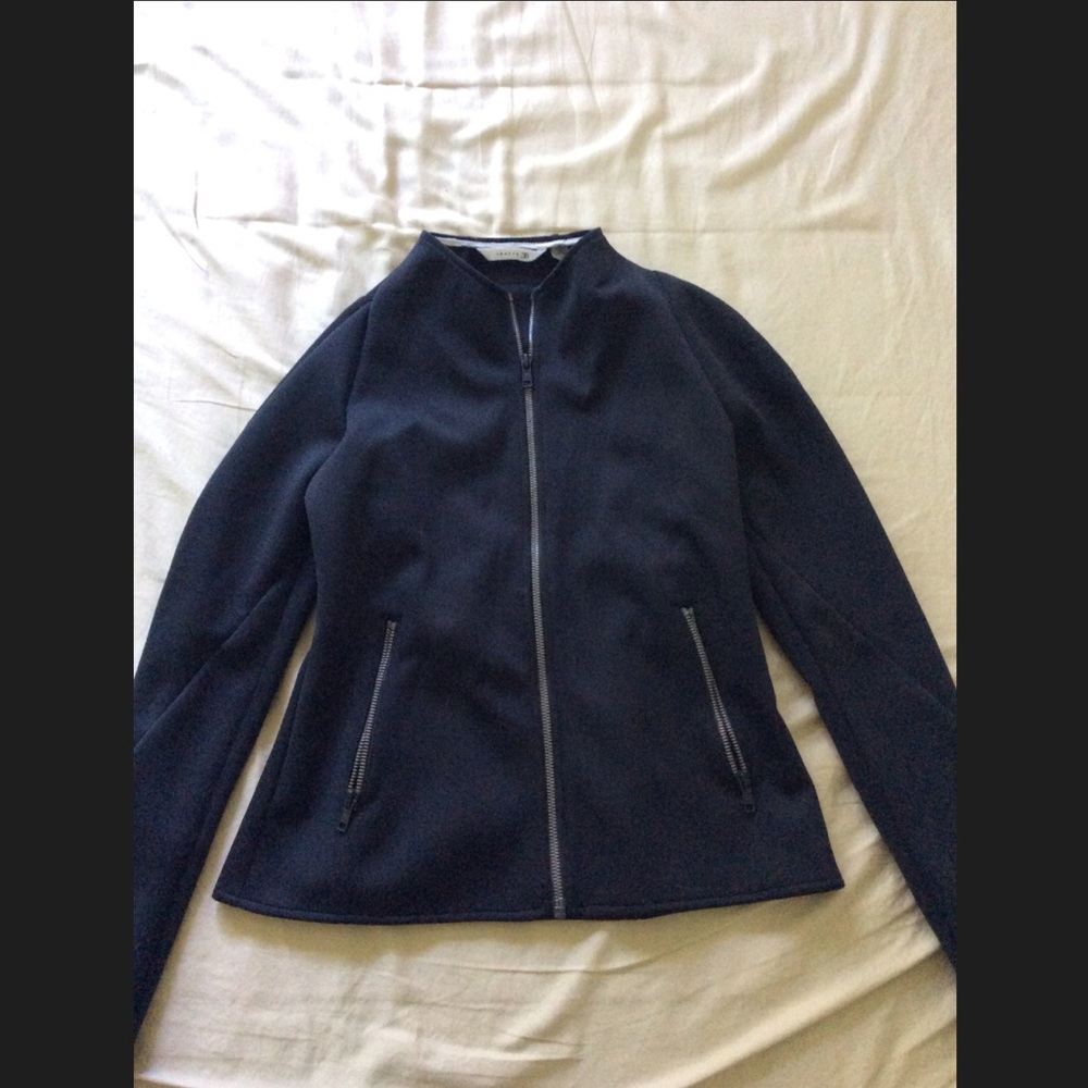 Theory High Collar Black Jacket. Size 0